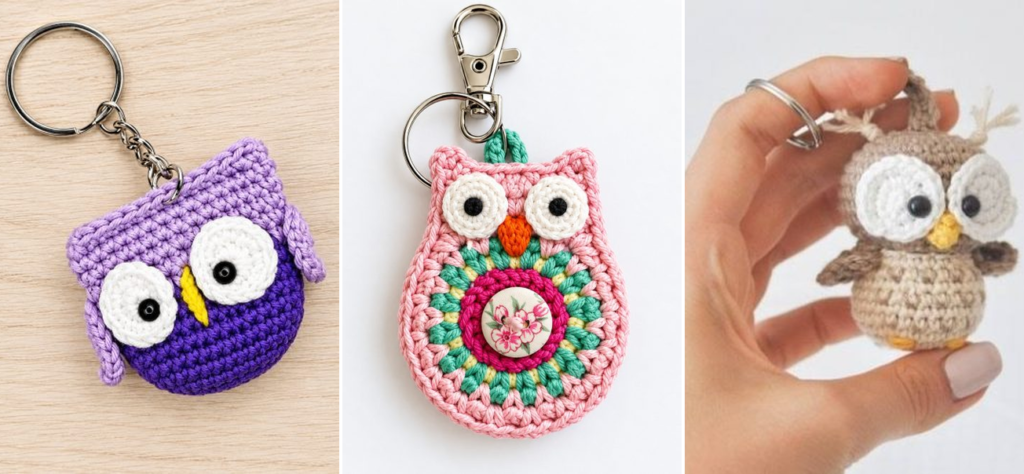 10 Crochet Owl Keychain Patterns